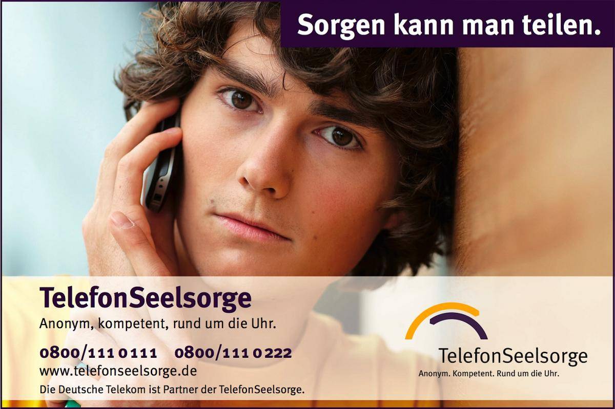 Quelle: www.telefonseelsorge.de, Pfarrbriefservice.de